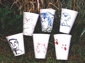 Z00 paper cup art